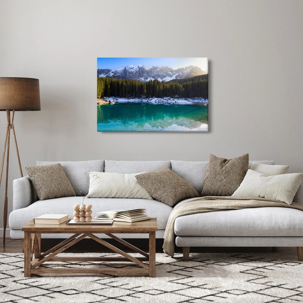 Obraz - Jazero Karersee (90x60 cm)