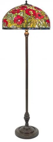Vitrážová lampa stojaca  POPPY 170*50