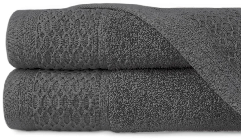 BAVLNENÝ UTERÁK SOLANO 50X90 CM TMAVOSIVÁ