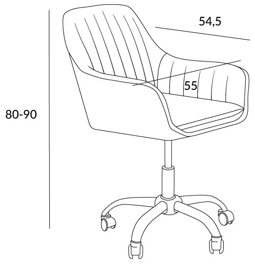 Kancelárska stolička TEILL béžová ALL 822709