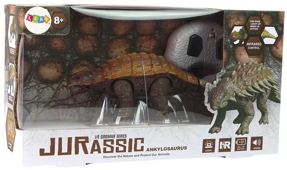 Lean Toys Dinosaurus Ankylosaurus na diaľkové ovládanie