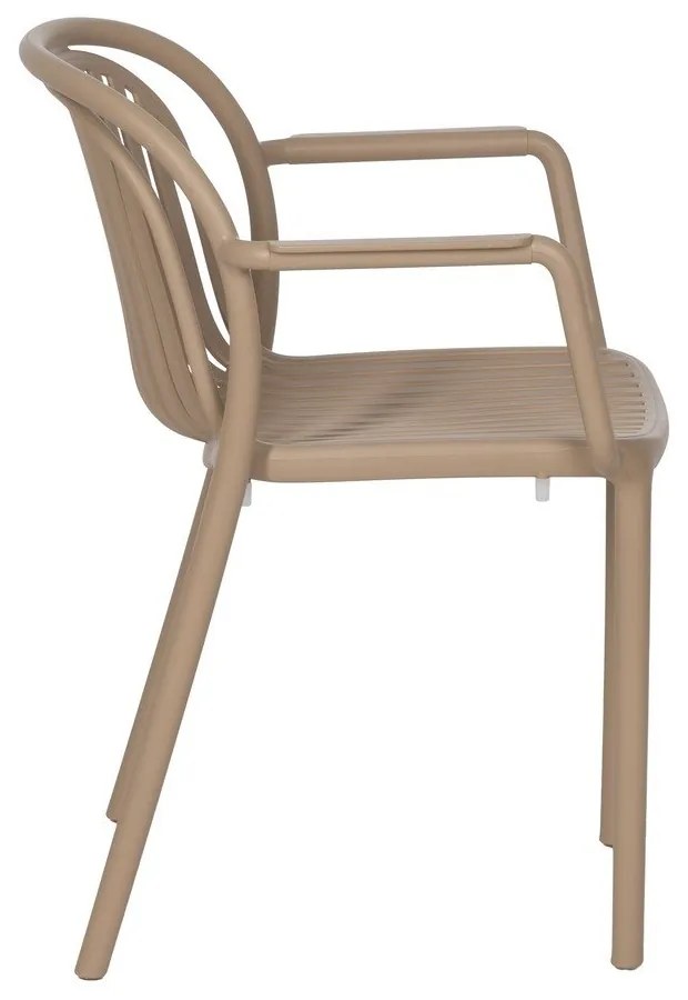 Béžová plastová jedálenská stolička Alia – Ixia