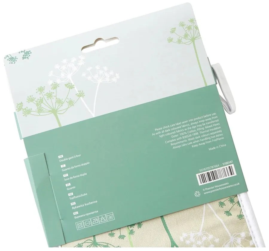 Dvojitá kuchynská chňapka Cow Parsley – Premier Housewares