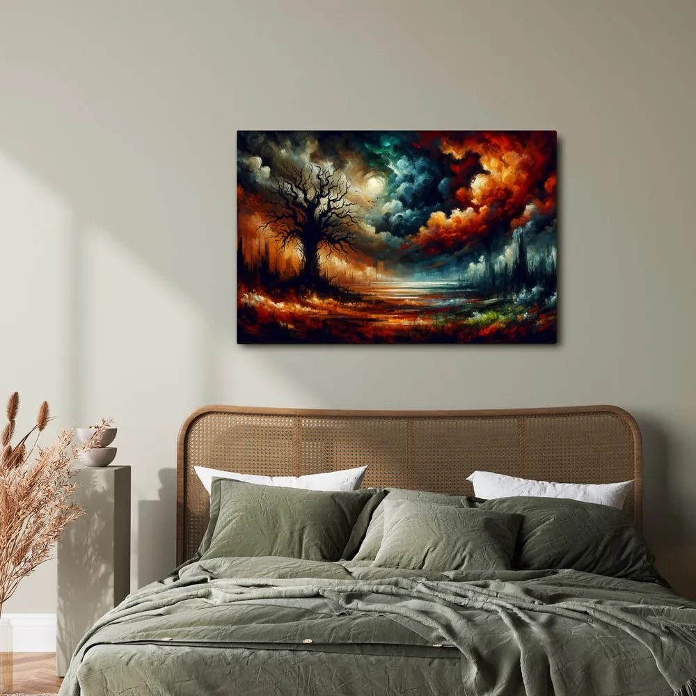 Obraz dramatická obloha a strom života