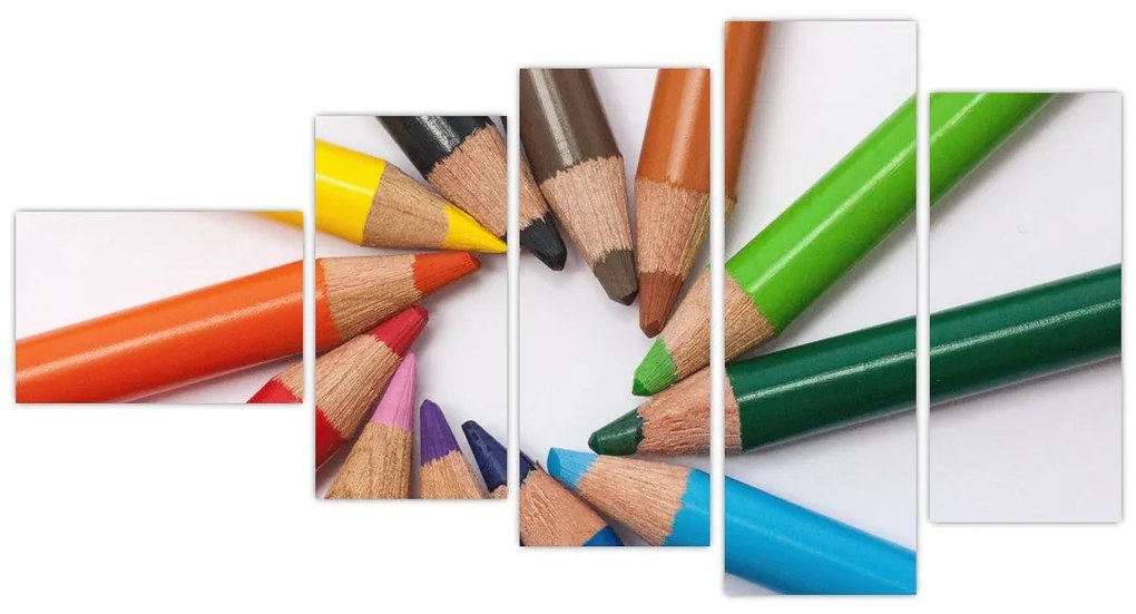 Obraz - farebný kruh z pasteliek