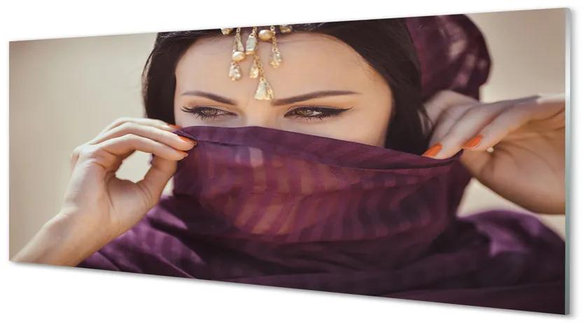 Obraz plexi Žena purple materiál 120x60 cm
