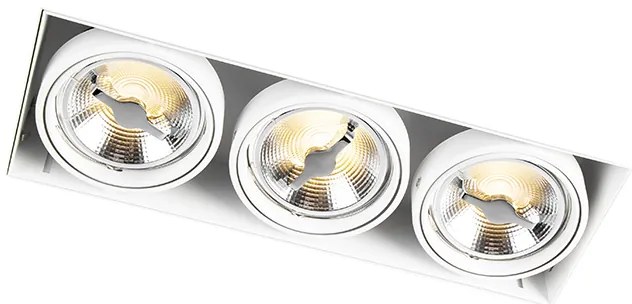 Sada 6 zapustených bodových svetiel biela AR111 bezrámikové 3-svetlá - Oneon