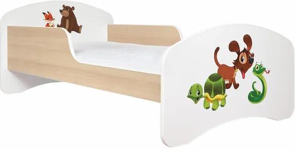 MAXMAX Detská posteľ bez šuplíku 180x90cm ZVIERACIE PARTA + matrace ZADARMO! 180x90 pre dievča|pre chlapca|pre všetkých NIE multicolor