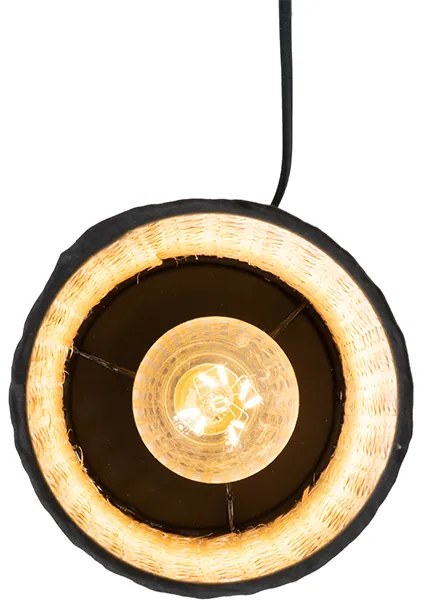 Rustikálna stolná lampa z ratanu - Kata