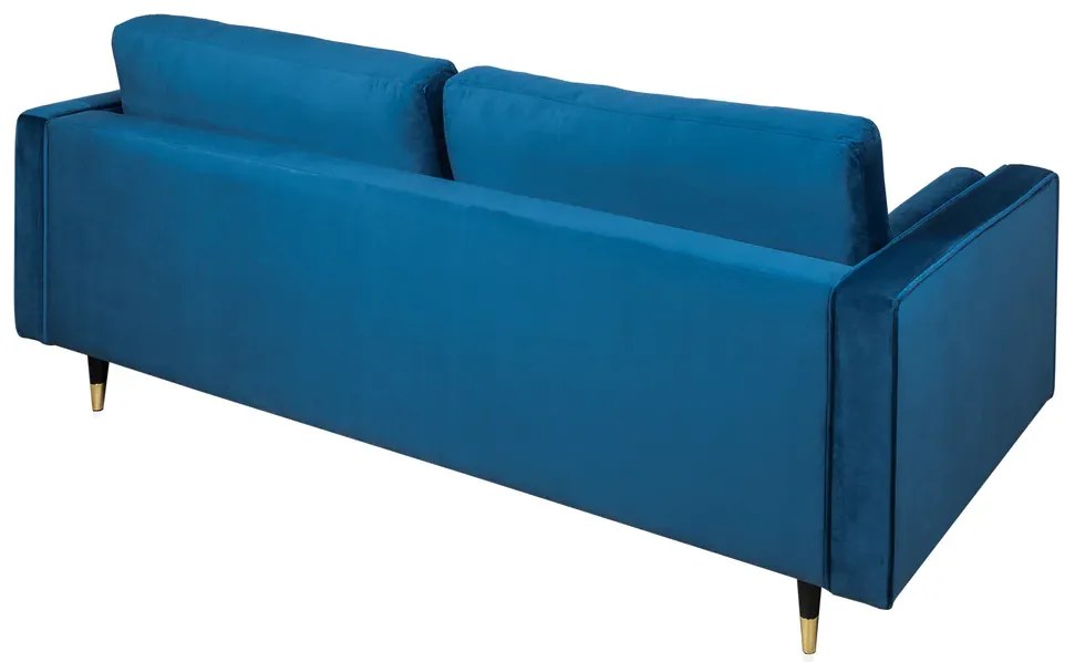 Trojmiestna pohovka COZY VELVET 220 cm tyrkysová modrá