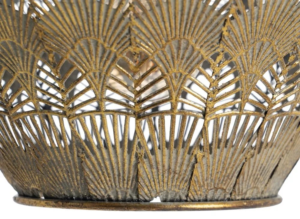 Závesné svietidlo v zlatej farbe s kovovým tienidlom ø 47,5 cm – Ixia