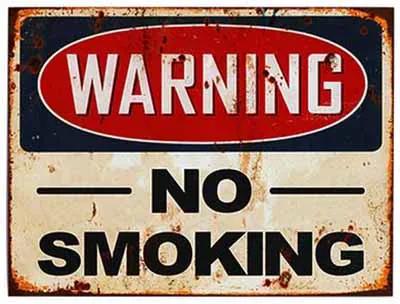 Ceduľa Warning - No Smoking