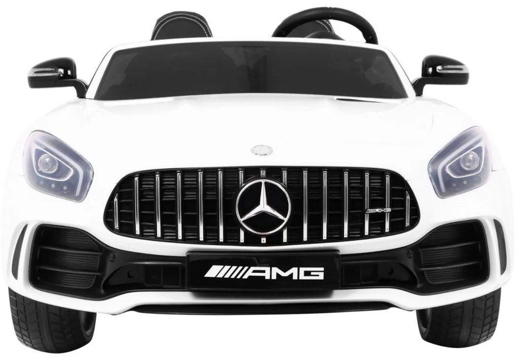 RAMIZ ELEKTRICKÉ AUTÍČKO MERCEDES-BENZ GT R 4 x 4 - LAKOVANÉ - BIELE - 4 x RS550PH-12V - 2 x 12V/7Ah - 2023