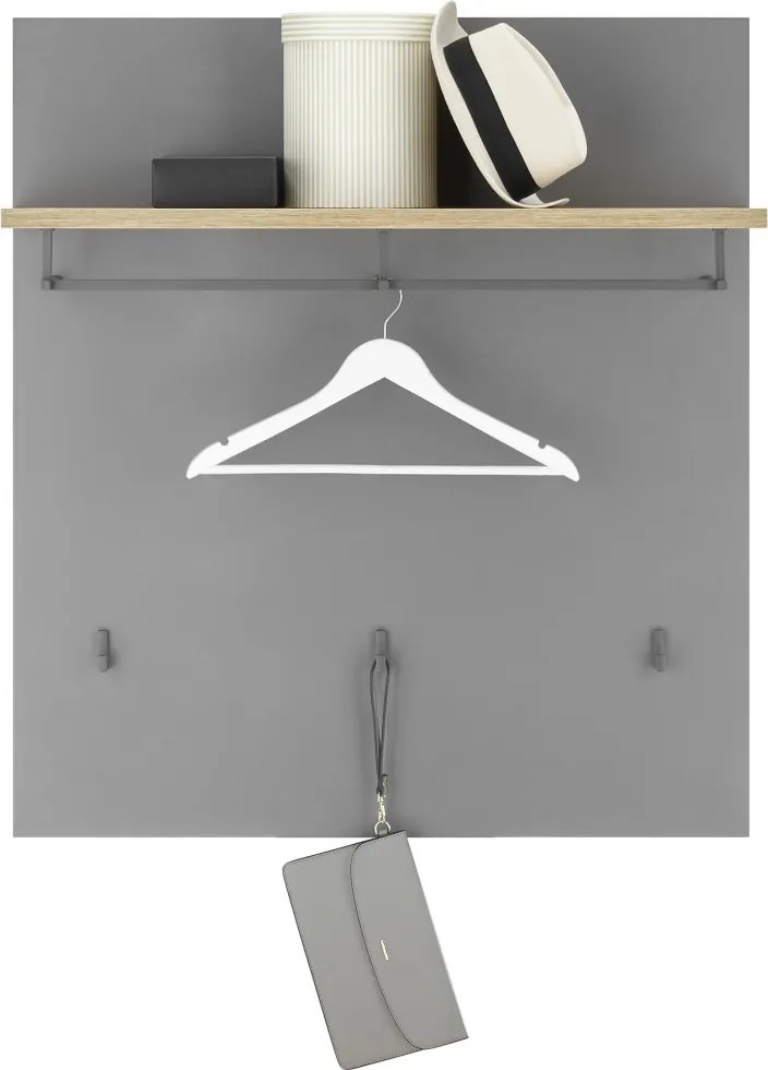 Predsieňový šatníkový panel Milan, dub artisan/šedá