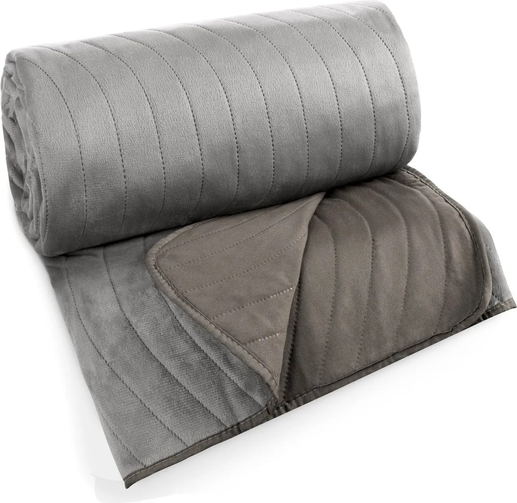 PREHOZ NA POSTEĽ LUIZ10 200X220 CM STRIEBORNÝ