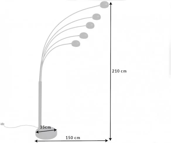 Stojacia lampa Five Lights black gold