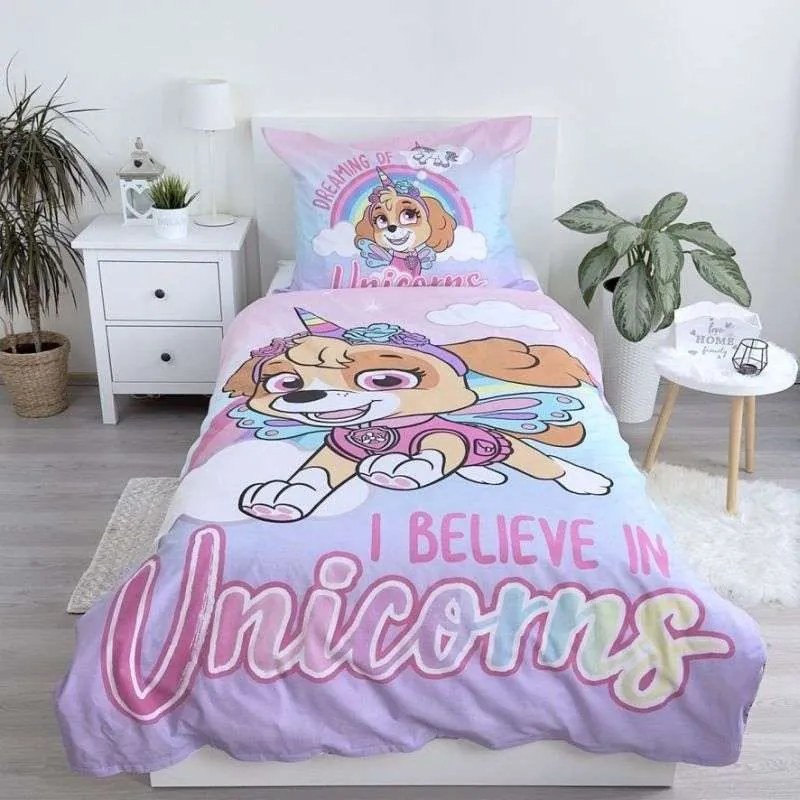 JERRY FABRICS Obliečky Paw Patrol I bealive in Unicorns Bavlna, 140/200, 70/90 cm