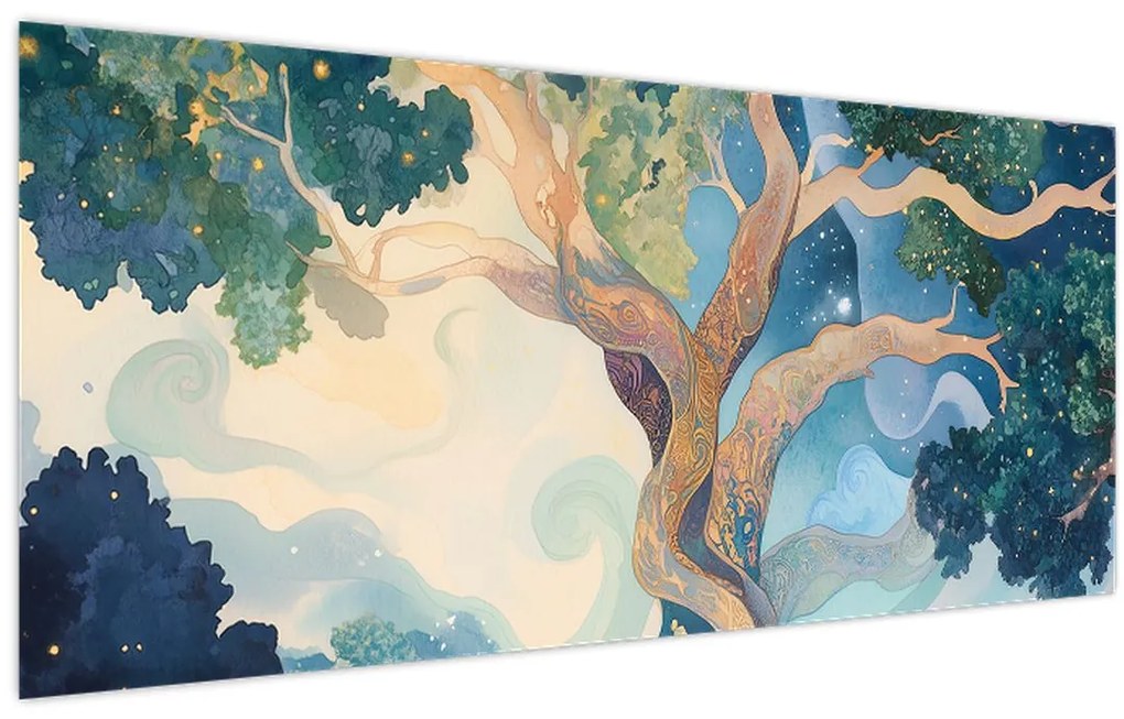 Obraz – Vesmírny strom (120x50 cm)