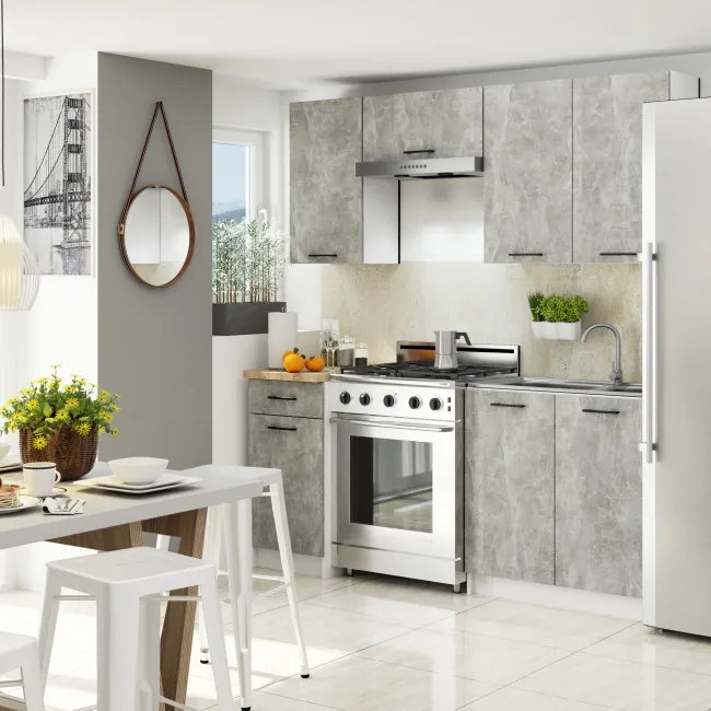 Horná kuchynská skrinka OLIWIA W40 H720 biela / betón