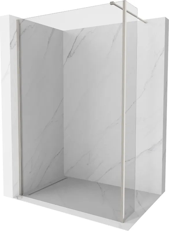 Mexen Kioto sprchová stena Walk-in 180 x 40 cm, transparentná, brúsený nikel - 800-180-212-97-00-040