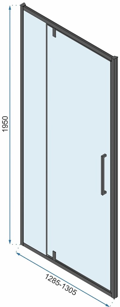 Rea Rapid Swing, 3-stenový sprchovací kút 100 (dvere) x 80 (stena) x 80 (stena) x 195 cm, 6mm číre sklo, zlatý lesklý profil, KPL-09413