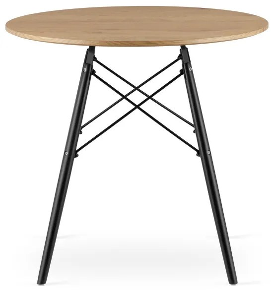 Okrúhly stôl TODI 80 cm dub