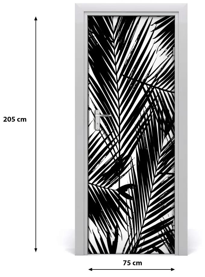 Samolepiace fototapety na dvere listy palmy 75x205 cm