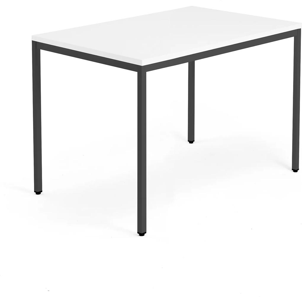 Kancelársky pracovný stôl Modulus, 1200x800 mm, biela/čierna