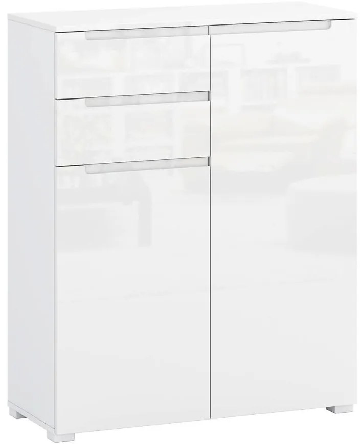 Komoda Hill 07 2D2S biely lesk