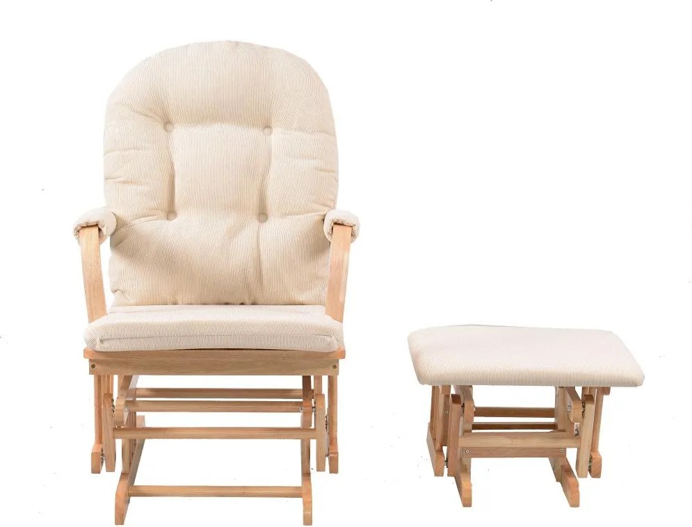 Komfortné relaxačné kreslo s taburetom Catini TREVISO sv.drevo