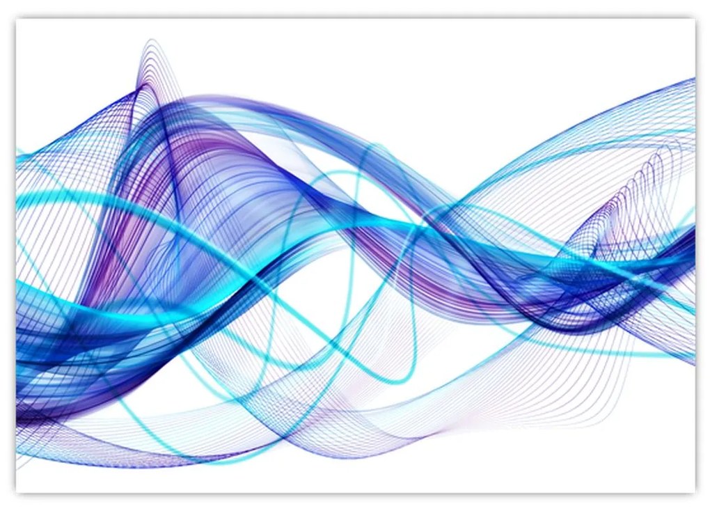 Obraz: abstraktné modrá vlna