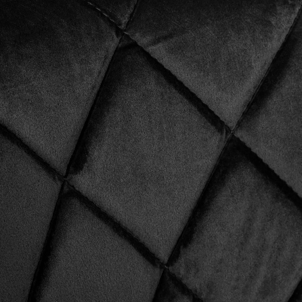 Barová stolička cydro chróm velvet čierna | jaks