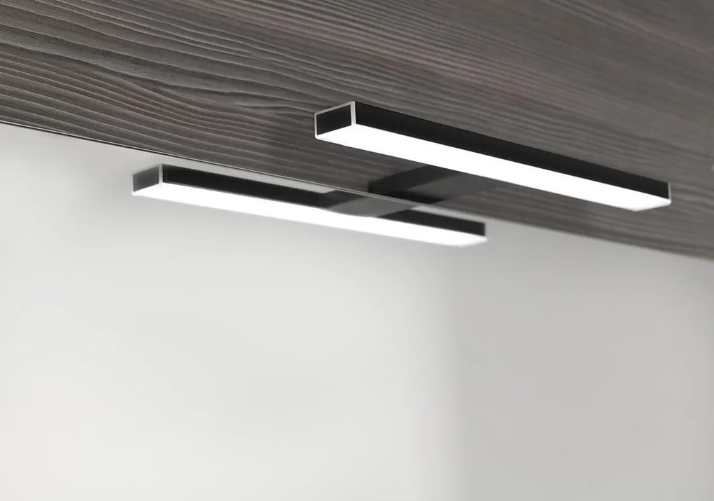 Sapho Sapho, ERUPTA zrkadlo s poličkou a LED osvetlením 80x80x12cm, čierna matná, ERU335