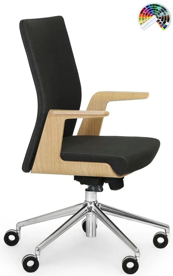 FORMDESIGN Dizajnové kancelárske kreslo EDGE UNA 100 čalúnenie KOMFORT koženka