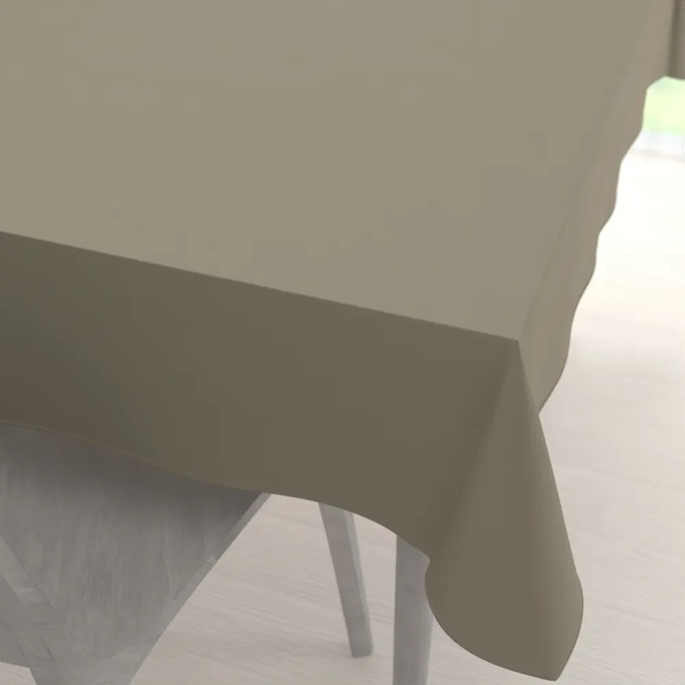 Biante Veľký obdĺžnikový bavlnený saténový obrus ST-021 Latte 200x240 cm