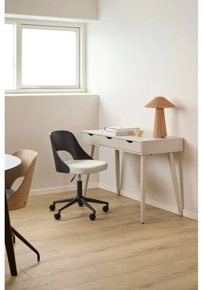 Čierna/béžová kancelárska stolička Lucy – Actona