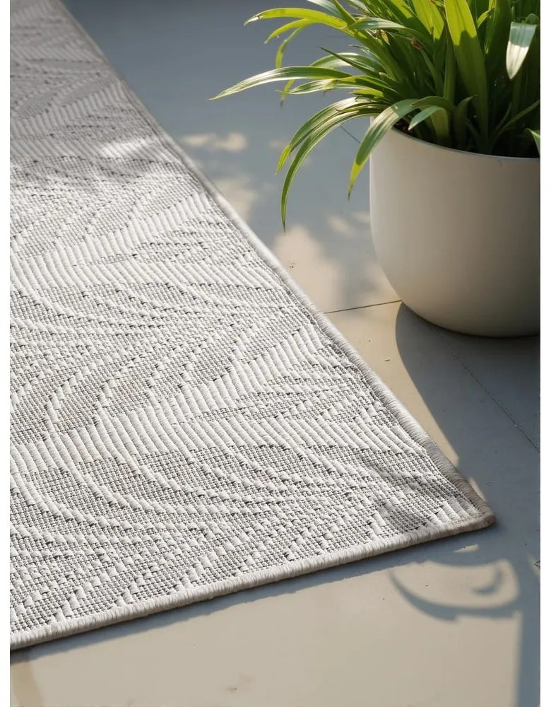 Vnútorný a vonkajší koberec v sivej a slonovinovej farbe 120x170 cm Duet Liora – NORTHRUGS