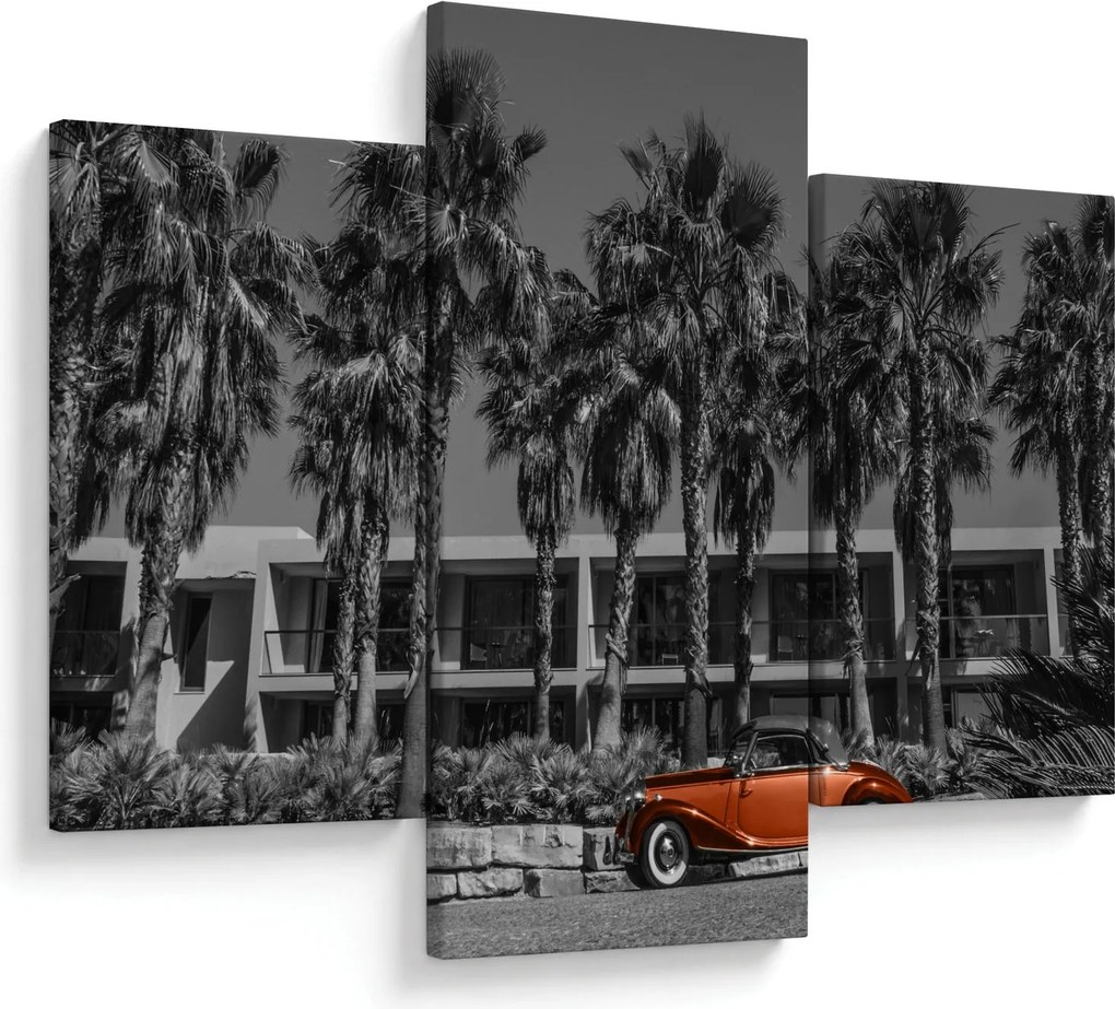 Obraz - Retro červené auto (90x60 cm)