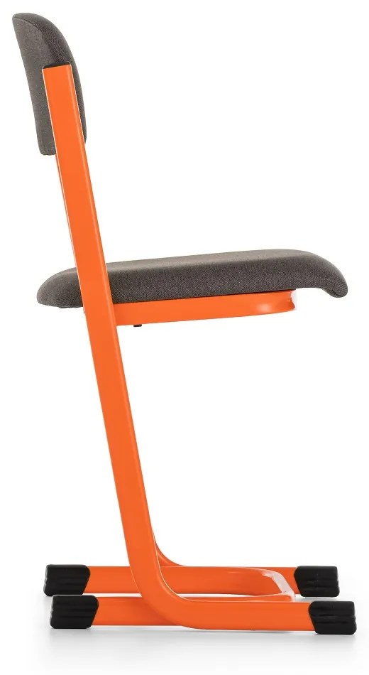 Učiteľská stolička čalúnená, oranžová