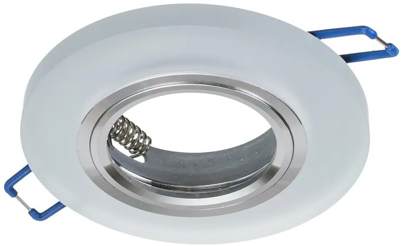 Podhľadové svietidlo Glass Round, 1x biele sklenené tienidlo, w