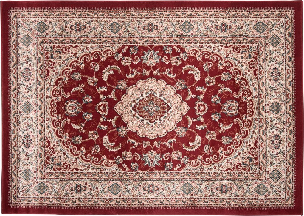 Koberec Dubai BIL 6956A – červený obdĺžnikový koberec z polypropylénu Rozmer: 80x150 cm