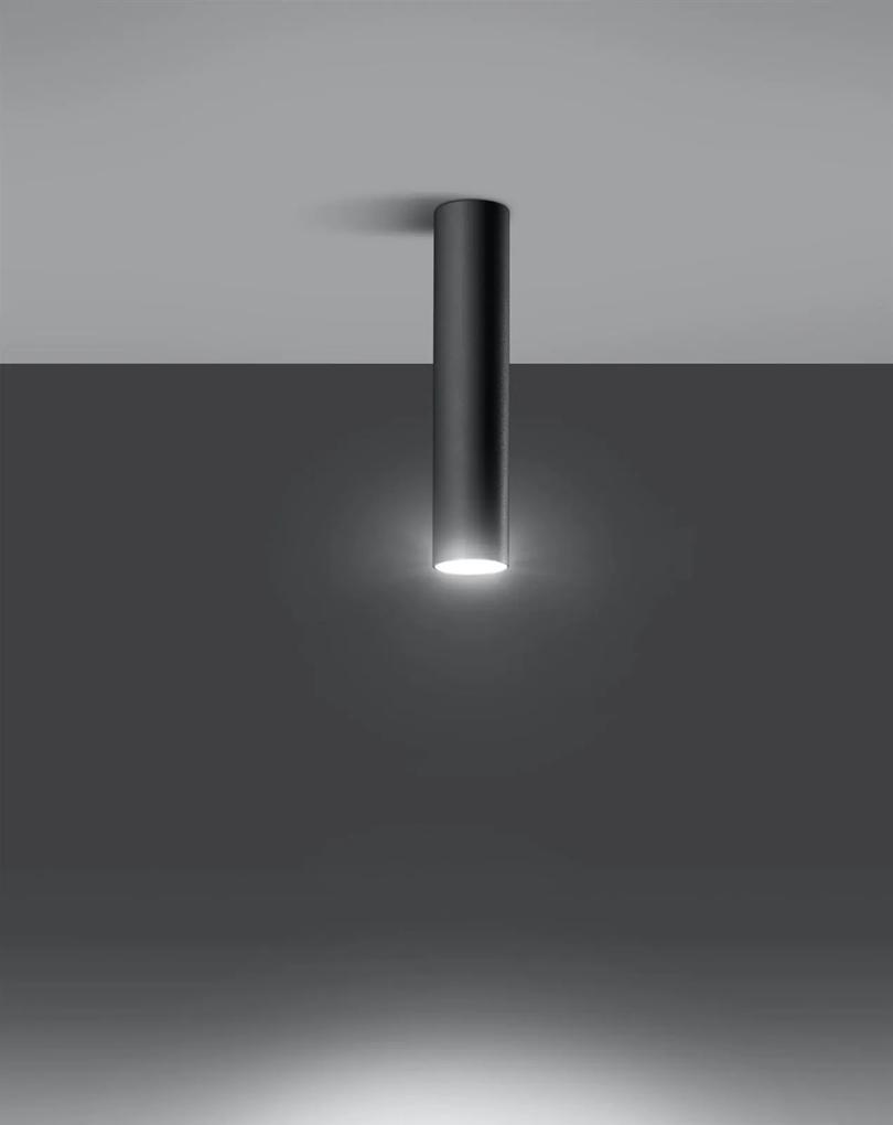 Stropné svietidlo Lagos, 1x čierne kovové tienidlo, (30 cm)