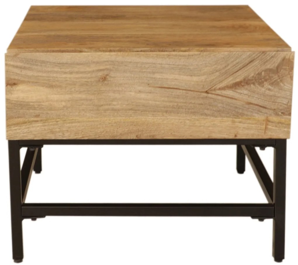 furniture-nabytek.cz - Konferenčný stolík drevo kov z manga 50x40x50