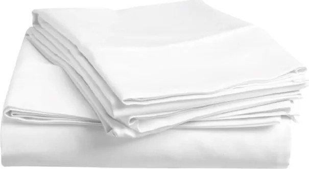 ECOMATRACE Bavlnené Prestieradlo-Plachta Biela