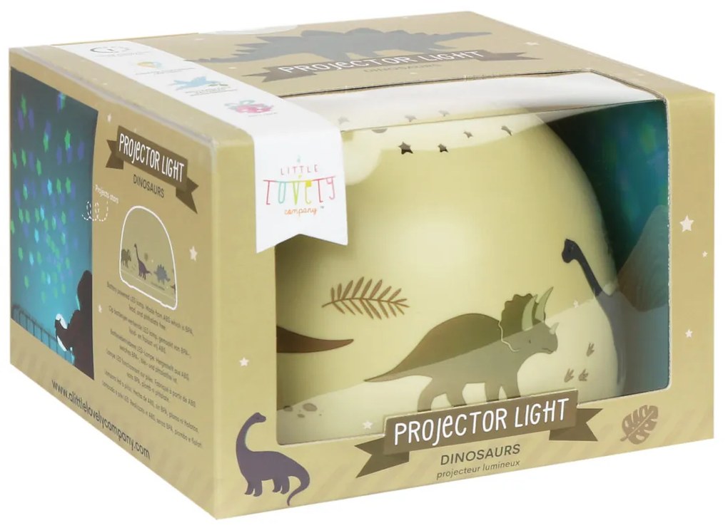 A Little Lovely Company - lampa s projektorom - dinosaury