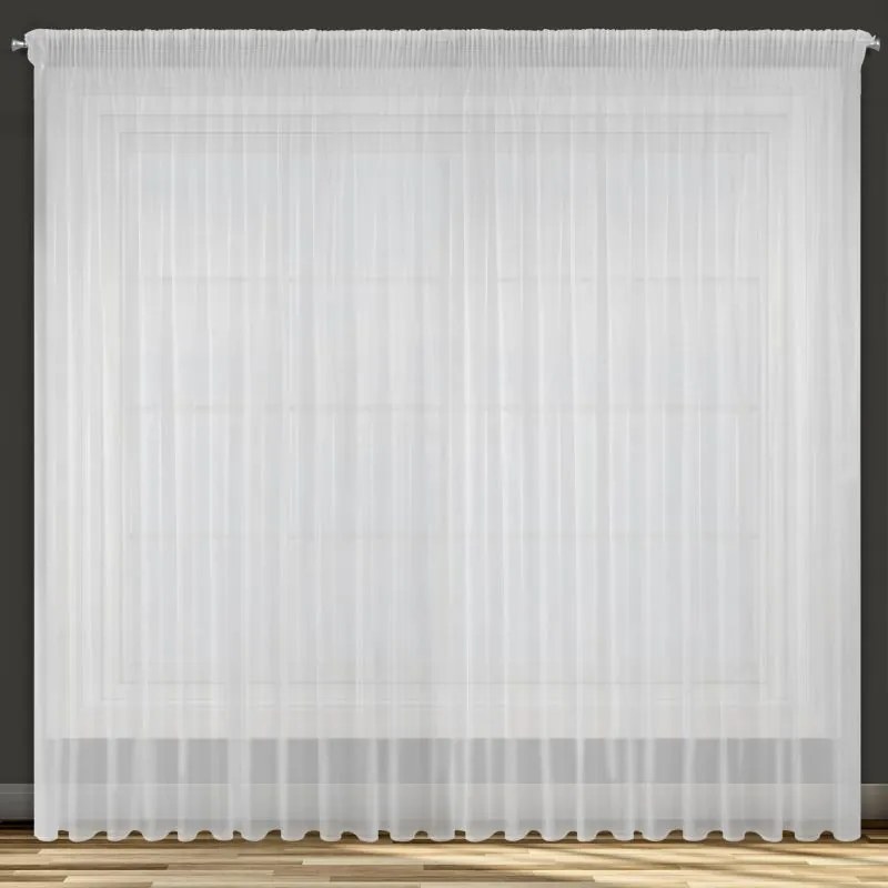 Eurofirany Biela záclona na páske ALEXA 350x250 cm