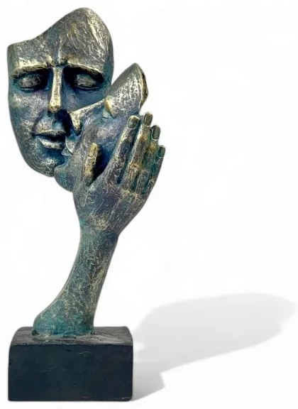 Stolná dekorácia 35x22x13 cm živica/patina