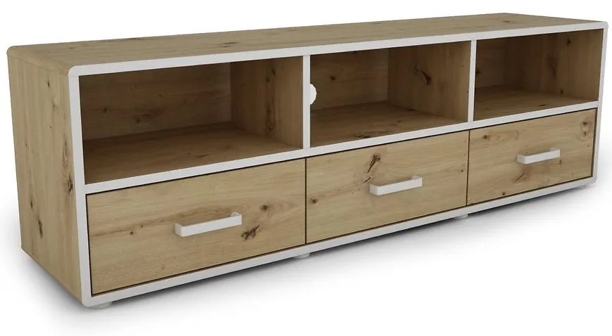 TV stolík capannoli 150 3s dub artisan/biela