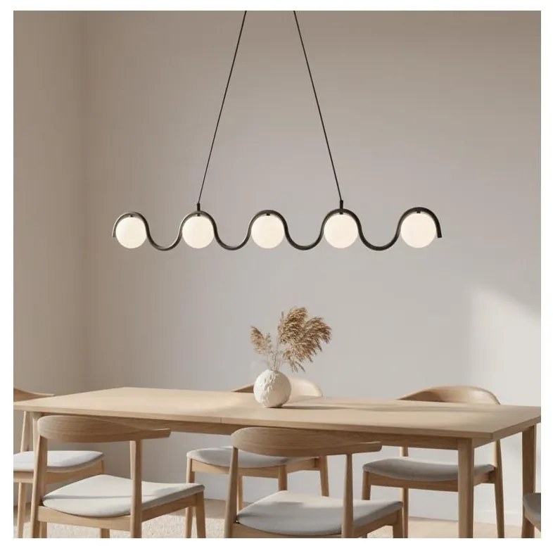 Luster na lane SINUS 5xG9/8W/230V čierna