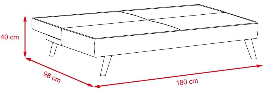 Rozkladacia pohovka Catini KIRA - zelená
